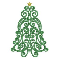 Satin Christmas Trees 07(Lg) machine embroidery designs