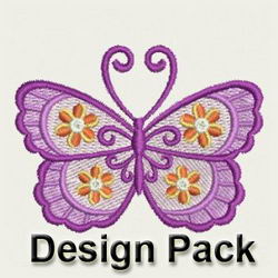 Colorful Butterflies machine embroidery designs