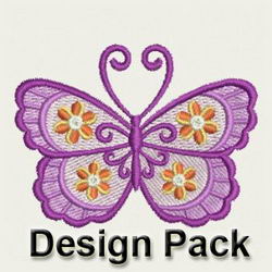 Colorful Butterflies machine embroidery designs