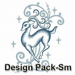 Vintage Christmas Reindeer(Sm) machine embroidery designs