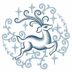 Vintage Christmas Reindeer 05(Md) machine embroidery designs