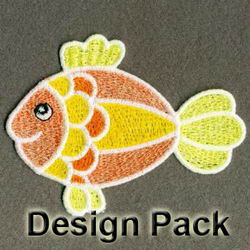 FSL Color Tropical Fish machine embroidery designs