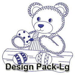 Redwork Easter Bears(Lg) machine embroidery designs