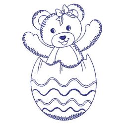 Redwork Easter Bears 01(Sm)