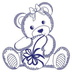 Redwork Easter Bears 03(Sm) machine embroidery designs