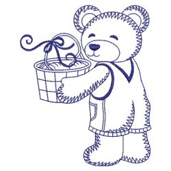 Redwork Easter Bears 05(Lg) machine embroidery designs