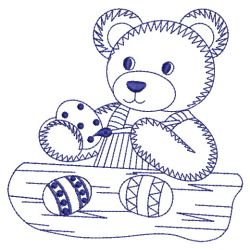 Redwork Easter Bears 06(Lg) machine embroidery designs