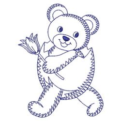 Redwork Easter Bears 07(Lg) machine embroidery designs