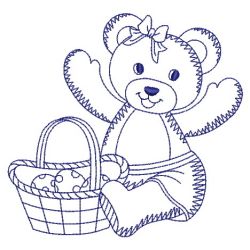 Redwork Easter Bears 09(Sm) machine embroidery designs
