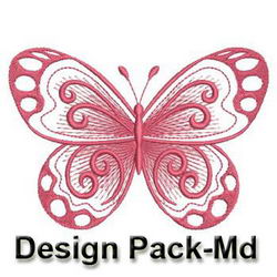 Gradient Butterfly 4(Md) machine embroidery designs