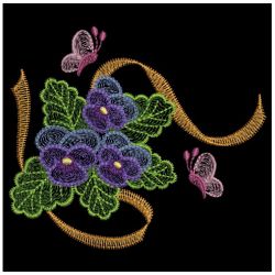 Dream of Pansy 04(Lg) machine embroidery designs