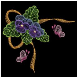 Dream of Pansy 05(Lg) machine embroidery designs