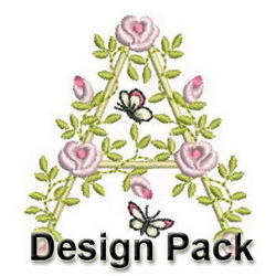 Heirloom Rose Alphabets machine embroidery designs