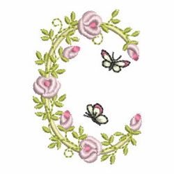 Heirloom Rose Alphabets 03 machine embroidery designs