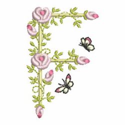 Heirloom Rose Alphabets 06 machine embroidery designs