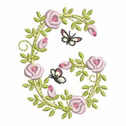 Heirloom Rose Alphabets 07 machine embroidery designs