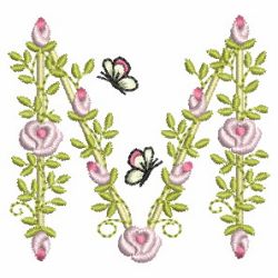 Heirloom Rose Alphabets 13 machine embroidery designs