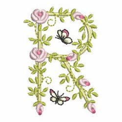 Heirloom Rose Alphabets 18 machine embroidery designs