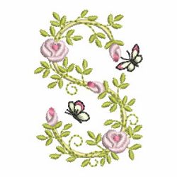 Heirloom Rose Alphabets 19 machine embroidery designs