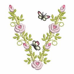 Heirloom Rose Alphabets 22 machine embroidery designs