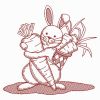 Redwork Bunny 10(Lg)