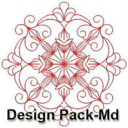 Redwork Fancy Quilt machine embroidery designs