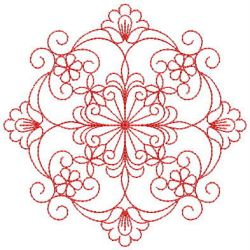 Redwork Fancy Quilt 01 machine embroidery designs