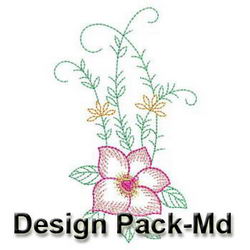 Vintage Elegant Flowers machine embroidery designs