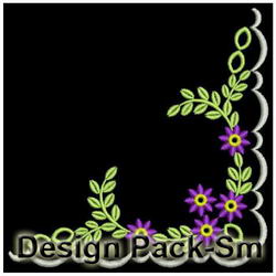 Heirloom Flower Corners machine embroidery designs