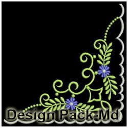 Heirloom Flower Corners machine embroidery designs