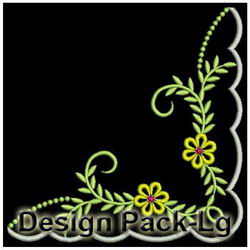 Heirloom Flower Corners machine embroidery designs