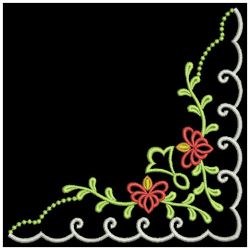 Heirloom Flower Corners 05 machine embroidery designs