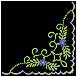 Heirloom Flower Corners 07 machine embroidery designs