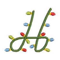 Christmas Alphabets 08 machine embroidery designs