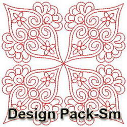 Elegant Redwork Quilts machine embroidery designs