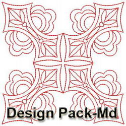 Elegant Redwork Quilts machine embroidery designs