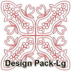 Elegant Redwork Quilts machine embroidery designs