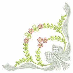 Elegant Flower Corners 02 machine embroidery designs