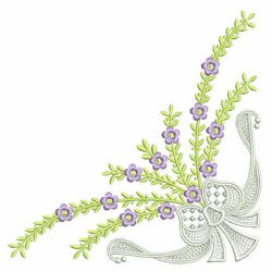 Elegant Flower Corners 05 machine embroidery designs