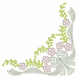 Elegant Flower Corners 06 machine embroidery designs