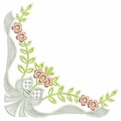 Elegant Flower Corners 09 machine embroidery designs