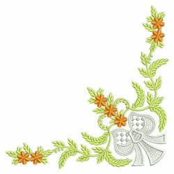 Elegant Flower Corners 10 machine embroidery designs