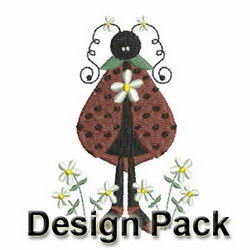 Country Ladybugs machine embroidery designs