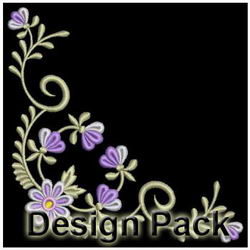 Gorgeous Floral Corner machine embroidery designs