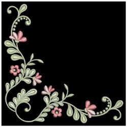 Gorgeous Floral Corner 02 machine embroidery designs
