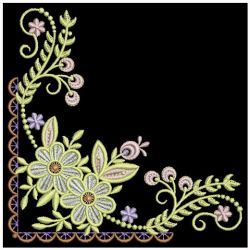 Gorgeous Floral Corner 03 machine embroidery designs