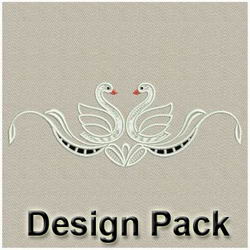 Heirloom Swan Cutworks machine embroidery designs