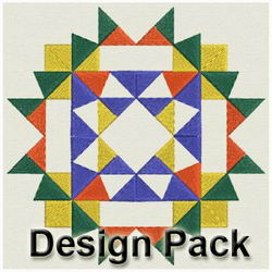 Colorful Quilt Block machine embroidery designs