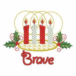 Christmas Candle and Greetings 04 machine embroidery designs