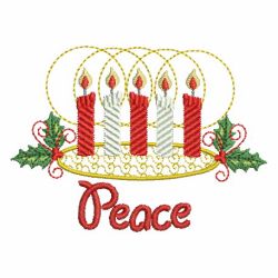 Christmas Candle and Greetings 05 machine embroidery designs